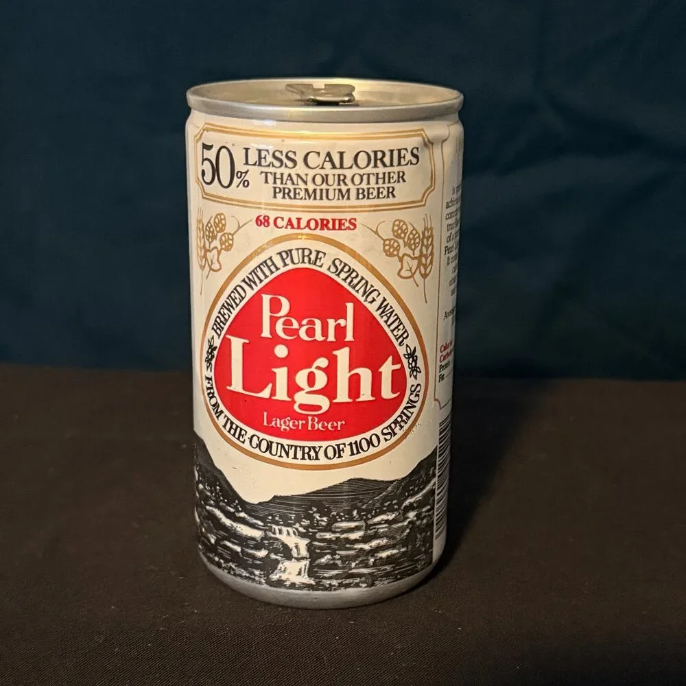 Pearl Light Lager vintage beer can